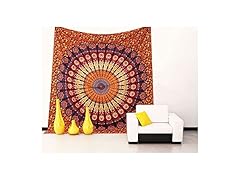 Traditional Mafia Elephant Mandala Superior Quality Hippie Wall Tapestry or Bedspread