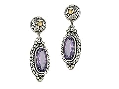 Oval Amethyst Stud Earrings