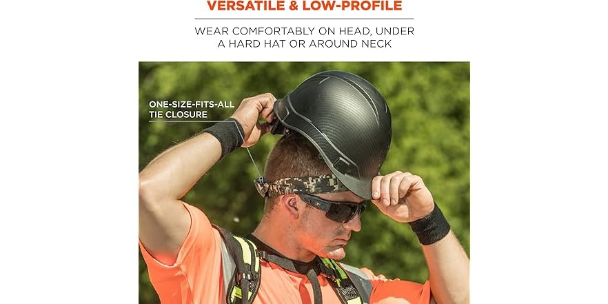 Casquette De Performance Ergodyne Chill-Its 12505 - Tissu évacuant L'humidité, Bandeau éponge, Taille Unique Adulte