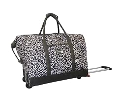 Rolling Weekender-Gray Leopard