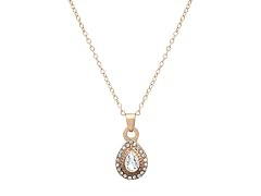 18K Gold Teardrop CZ Necklace