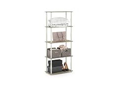 Furinno Rata 6-Tier Shelf Marble White