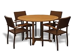 42-Inch Table, 4 Bronze Armchairs