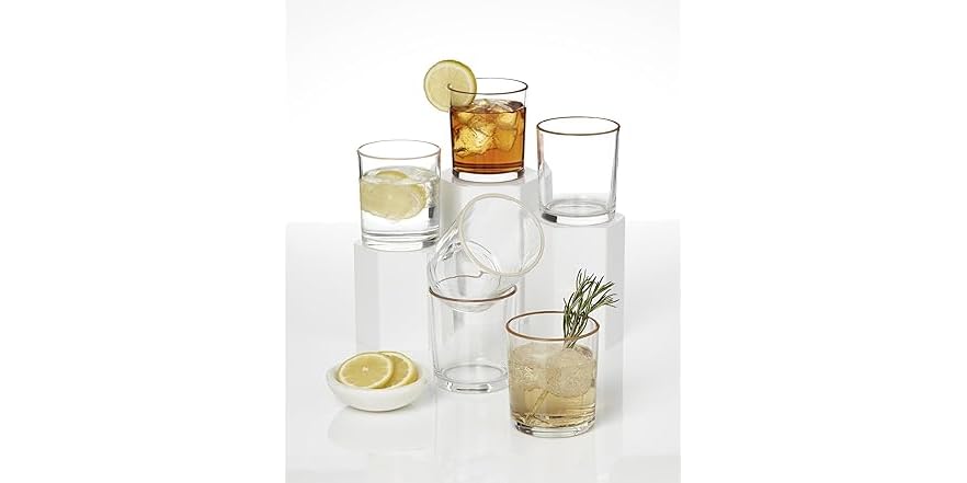 Oneida Glassware, 24 Sever Sunbaked Medium Tumbler, Set of 6