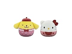 Sanrio 8in Hello Kitty + 8in Pompompurin Plush 2-Pack