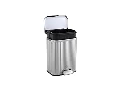 PrecisionAuto 5L Silver Stainless Steel Trash Can