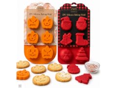 Sugar N Spice Holiday Silicone Baking Molds 4 Pack