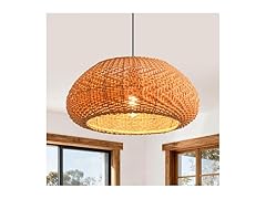 Parrot Uncle D3038 19" Rattan Handwoven Light