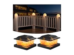 Flyingod Solar Post Cap Light 2-Pack