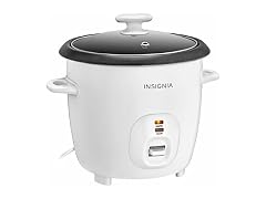 Insignia - 2.6-Quart Rice Cooker - White 