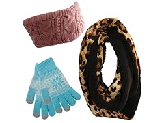 Women's Cheetah Print Accessories Bundle