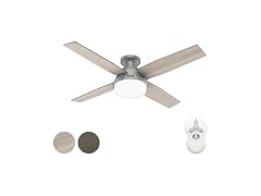 Hunter Fan 52 inch Low Profile Matte Silver Indoor Ceiling Fan