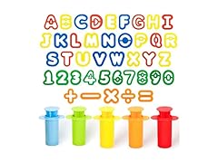 Hygloss Dough Extruder Set for Kids + Alphabet Cutters