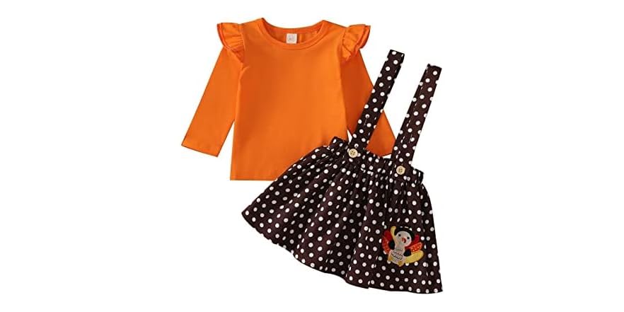 2 PC Girls Thanksgiving Outfit