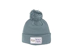 LSU Pom Beanie Grey