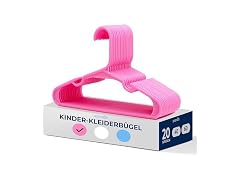 SereneLife 20 Pack Plastic Kids Hangers Pink