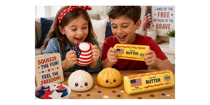 2Pk Squishy USA Dump+Butter Mys