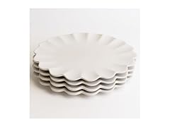 LEMIEUX ET CIE Dhalia 4-Piece Dinner Plate Set White