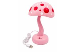 7.5" White LED USB-Powered Mushroom Desk Lamp
