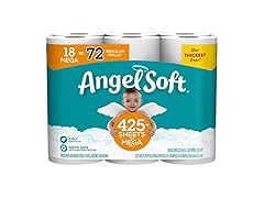 Angel Soft Toilet Paper, 72 Regular Rolls, 18 Count