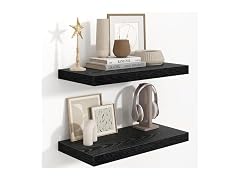 Black Floating Shelves 24 Inch Long