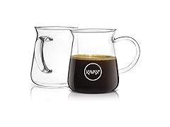 Kavako Glass Coffee Mugs 16oz Set of 2