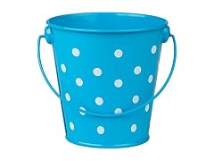 Aqua Polka Dots Bucket