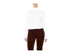 Forever 21 Women (L) Ribbed Mock Neck Sweater