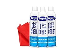 Sprayway Glass Cleaner w/Microfiber Cleaning Cloth - Streak-Free Shine, Safe Formula, Multi Surface Glass, Door, Mirror & Window Cleaner Foam