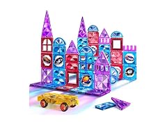 TEMI 80 Piece Set Cartoon Graphic Magnetic Blocks