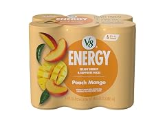 6PK V8 Energy Peach Mango Energy Drink, 8 oz