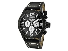 Invicta Men's Specialty Chronograph Genuine Leather Strap Watch