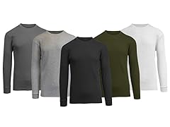 3Pk Asst Mens Waffle-Knit Thermal Shirts