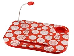 Red/Wt Circles Laptop Cushion w/ Light & Cup Holder