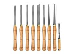 8 Piece Wood Lathe Chisel Set, HSS Steel Wood