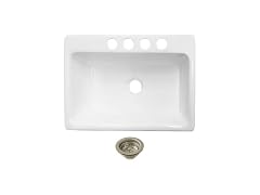Kingston Brass Undermount Kitchen Sink, White/Brushed Nickel