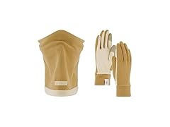 Spyder Womens Reversible Neck Gaitor and Gloves Taupe