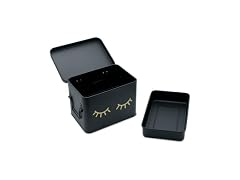 AQ Matte Black & Gold Metal Storage Box 