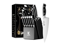 KOSROR Kitchen Knife Set with Block
