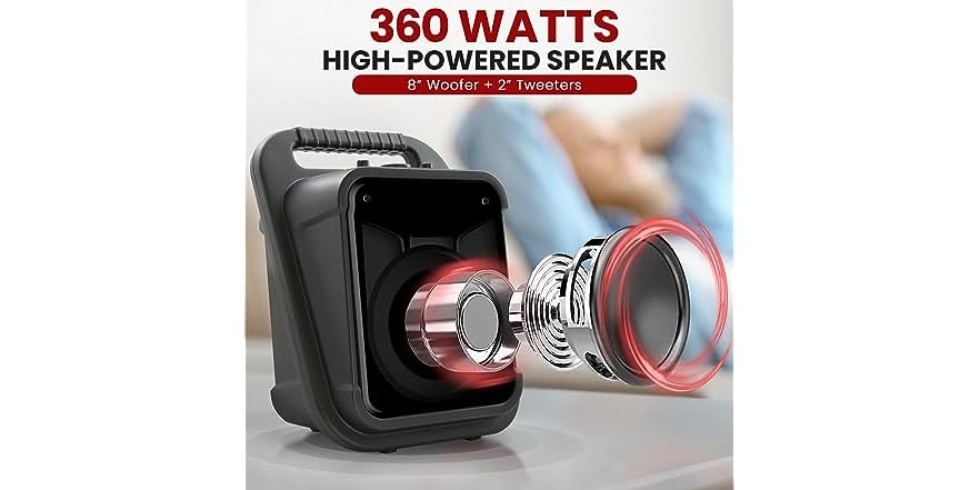 PyleUsa Portable Bluetooth PA Speaker-36