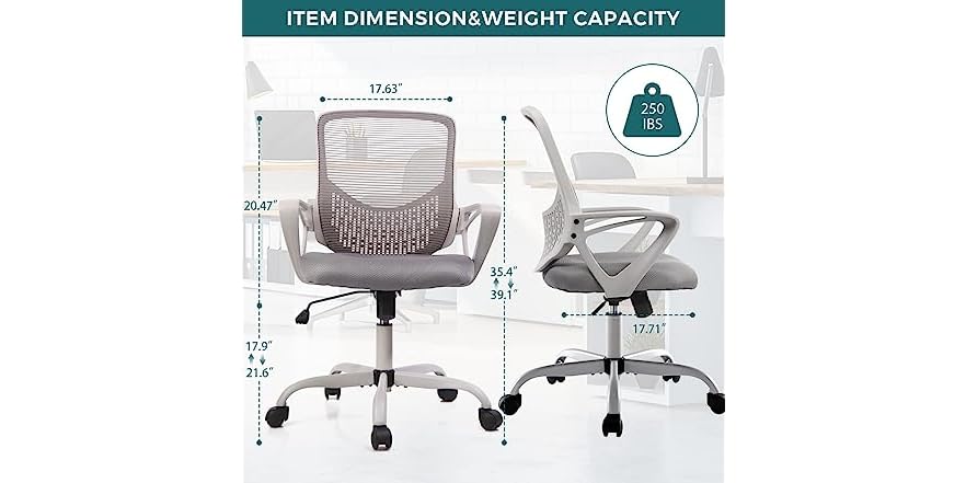 Smug Home Office Desk Computadora Ergonómica Silla De Malla