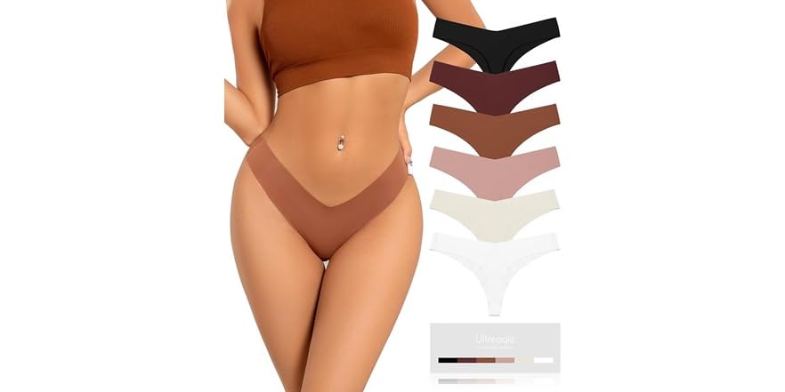 Women's Seamless Thong Panties 12 Pack