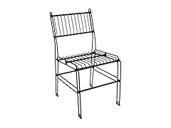 Sunnydaze Decor MTR-454 Wire Dining Chair Black
