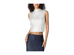 The Drop Women’s Skye Metallic Cropped Sweater