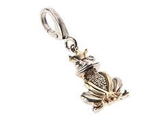 14Kt Gold, SS, Diamond Frog Charm