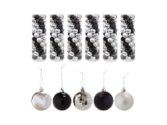 Sunnydaze Decor SME-8536 300pc Blk/Silver Xmas Orns