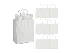 Fun Express DIY Large White Paper Gift Bags - (Pack of 12)