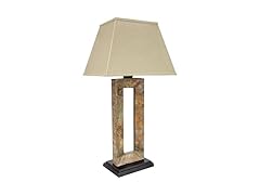 Open Rectangle Slate Table Lamp