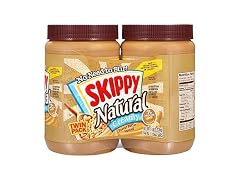 2PK SKIPPY Natural Peanut Butter Creamy Twin Pack, 40 Ounces