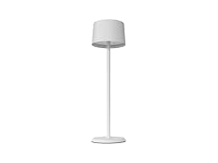 Hudson 14" Matte White Dimmable Rechargeable Table Lamp